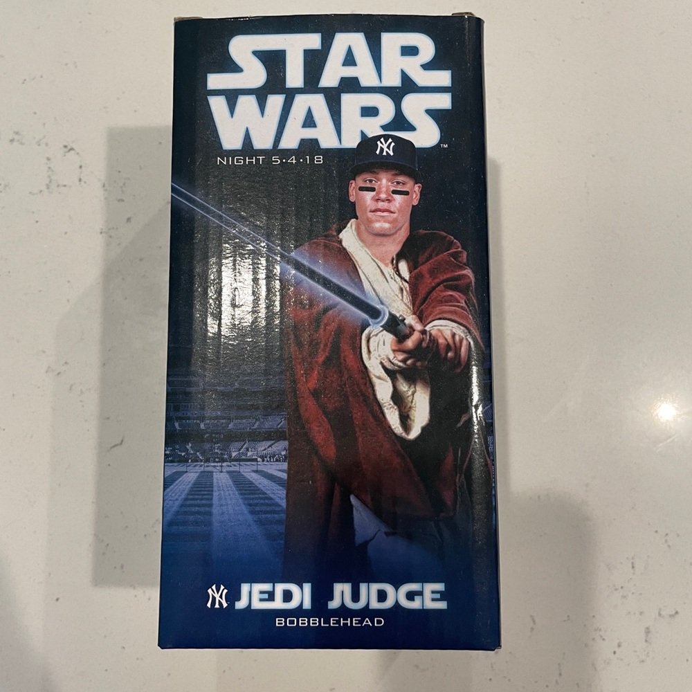 Aaron Judge Jedi Bobblehead Yankees Star Wars Night New In Box!